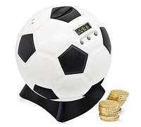MOMMED Hucha, Contador Digital, Balón de Fútbol, Cerdito para Niños, Electronica LCD