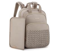 mommore Mochila pequeña para pañales con bolsillos aislados, cambiador, correas para cochecito, L-marrón topo, Large-27L, Mochilas Daypack