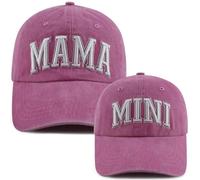 Mommy and Me - Trajes a juego, divertidos sombreros bordados para mamá y mini, 2 gorras de béisbol para mamá e hija, gorras de algodón ajustables para madre e hijo, regalos de cumpleaños para mamá,
