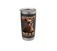 Mommy Bear Mamá Osa Día de la Madre Mamá Osa Grizzly Vaso térmico de acero inoxidable de doble pared
