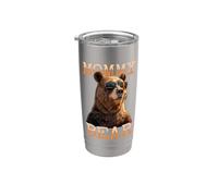 Mommy Bear Mamá Osa Día de la Madre Mamá Osa Grizzly Vaso térmico de acero inoxidable de doble pared
