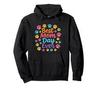 Mommy Day Mom Prints with Dog and Cat Meow Paw Tracks Sudadera con Capucha