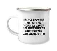 Mommy Gifts from Family - Taza inspiradora para graduación con texto en inglés "I Smile Because You Are My Mommy"