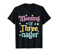 Mommy of A Threenager, 3rd Birthday Matching Family Party Camiseta
