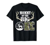 Mommy of The Big One 1er Birthday Boy Deer Hunter Camouflage Camiseta