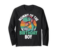 Mommy of The Birthday Boy Gaming T-Rex Cumpleaños a Juego Manga Larga