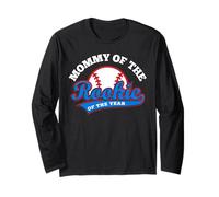 Mommy of The Rookie of The Year Baseball Mom First Birthday Manga Larga