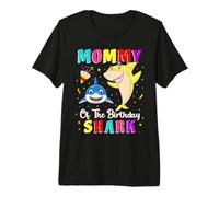 Mommy of The Shark Birthday Family Matching Birthday Son Camiseta Premium