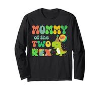 Mommy of The Two Rex Cumpleaños Dinosaurio Familia A Juego Manga Larga