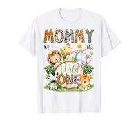 Mommy Of The Wild One Safari Jungle 1er Cumpleaños Niños Camiseta