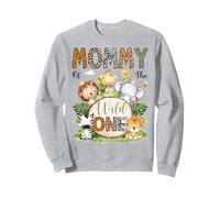 Mommy Of The Wild One Safari Jungle 1er Cumpleaños Niños Sudadera