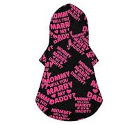 Mommy Will You Marry My Daddy - Sudadera con Capucha para Perro, Ropa de Lujo para Perros, Chaqueta de Invierno para Perros, Ropa para Mascotas, Sudadera con Capucha, Bulldog Francés, Teddy Pug, Ropa