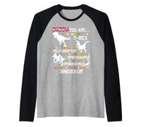 Mommy You Are As Strong As Strong As T Rex Dinosaur Mother's Day Camiseta Manga Raglan