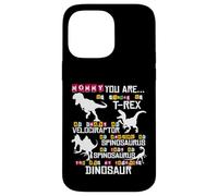 Mommy You Are As Strong As Strong As T Rex Dinosaur Mother's Day Carcasa para iPhone 14 Pro Max