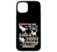 Mommy You Are As Strong As Strong As T Rex Dinosaur Mother's Day Carcasa para iPhone 15 Plus