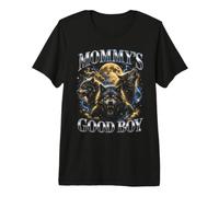 Mommy's Good Boy Wolf Pack Luna Llena Bootleg Divertido Camiseta Premium