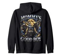 Mommy's Good Boy Wolf Pack Luna Llena Bootleg Divertido Sudadera con Capucha