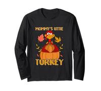 Mommy's LittleTurkey Thanksgiving Thankful For Family Manga Larga