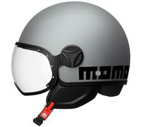 MOMODESIGN - FGTR Classic E2206, Casco Jet Moto Homologado ECE, Abierto para Scooter, Ligero Con Visera, para Hombres y Mujeres, Matt Grey/Black, XL
