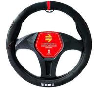 MOMO Cubre Volante Supergrip Universal, Color Negro/Rojo