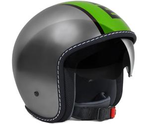 Momo Design Blade Alu/Grün Jethelm, gris/verde, Talla XXS (54)