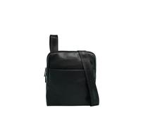 MOMO Design Bolso bandolera para hombre de ecopiel Producto vegano 24x28x3 cm MO-17PU-BLACK