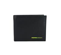 MOMO DESIGN Cartera de cuero genuino para hombre, con protección RFID, caja de regalo de madera, Negro Slim Sin Monedero, Moderno