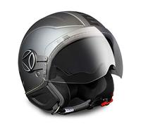 MOMO Design - Casco Jet de fibra de carbono, color negro brillante, talla S
