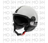 Momo Design FGTR EVO E2206 Casco Jet Blanco Cuarzo Negro Doble Visera