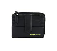 MOMO Design Tarjetero de Piel Genuina para Hombre, Delgado (Slim), con Protección RFID, Caja de Regalo de Madera