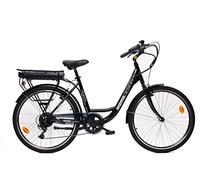 MOMO Design Venecia Bicicleta eléctrica de pedaleo asistido, Adultos Unisex, 26 Pulgadas, Negro, Talla única