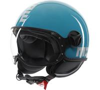 MOMO FGTR Classic Candy S26 Casco a reacción, Azul, Talla S (55/56)