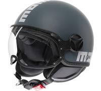 MOMO FGTR Classic Candy S26 Casco a reacción, Azul/Verde, Talla S (55/56)