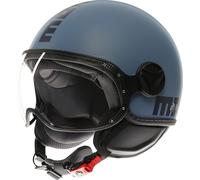 MOMO FGTR Classic Mono Casco Jet, azul, tamaño S para Hombres