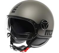 MOMO FGTR Evo Mono 2.0 Casco a reacción, plata, tamaño S para Hombres