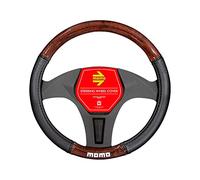 MOMO FUNDA VOLANTE MOMO LUXURY UNIVERSAL MADERA/PVC NEGRO Y MARRON