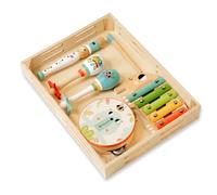 Momo Kids® Set de Instrumentos Musicales para Niños | Juguetes Montessori 2 años | Pandereta Tambor Infantil, xilófono Bebe, Maracas y Flauta | Instrumentos Musicales Bebe | Regalo Niña 2 Años