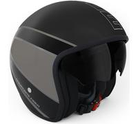 MOMO Raptor Casco de moto negro mate / oscura plata, negro-gris, tamaño 2XS para Hombres