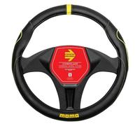 Momo Refial - Funda para Volante Supergrip Negro/Amarillo 36,5-37,9 cm
