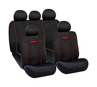 Fundas de asiento de coche negro y rojo Momo italy 021