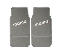 MOMO Set completo de 4 piezas alfombrillas coche goma universales negro/rojo