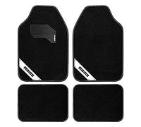 MOMO Set completo de 4 piezas alfombrillas coche universales negro/blanco