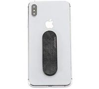 MOMO STICK - El Original! Soporte de Dedo para teléfono móvil - Soporte de móvil para teléfono móvil - Anillo de Celular para iPhone Samsung Huawei (Acero Inoxidable - PU Gris)
