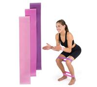 MOMO WAY Juego De 3 Bandas Elasticas Musculacion Rosa y Gris Bandas e Resistencia Diferentes Fuerzas Bandas Gimnásticas para Yoga Pilates Fisioterapia para Mujeres y Hombres Rosa 3 Piezas