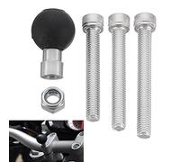 MOMOALA Ram Ram-B-367U Motocicleta Manillar Base Abrazadera con 1Inch Ball & M8 Tornillos Juego Kit