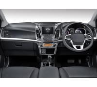 Momoap Tapete de cuero negro para salpicadero de automóvil, cubierta para salpicadero interior, compatible con SsangYong Korando 2014-2019