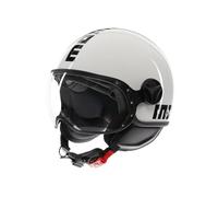 MOMODESIGN - FGTR Classic E2206, Casco Jet Moto, Casco Jet Homologado ECE, Casco Jet Scooter Abierto, Hombre y Mujer, Ligero con Visera, para Hombres y Mujeres, White/Black, XL