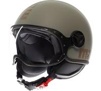 MOMO FGTR Classic Flip Casco Jet, verde, tamaño L para Hombres