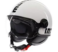 MOMODESIGN - FGTR Classic E2206, Casco Jet Moto, Casco Jet Homologado ECE, Casco Jet Scooter Abierto, Hombre y Mujer, Ligero con Visera, para Hombres y Mujeres, White/Black, L