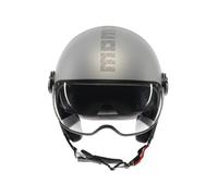 Momodesign-FGTR EVO E2206 | Casco de Moto Demi-Jet Unisex con Visera Solar Integrada y Forro Interior Extraíble DrySpeed para Uso Urbano